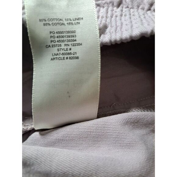 Wilfred Aritzia Shorts Purple Gelato Linen ‎ Plus Size 1X Pockets Pull On - Picture 8 of 10